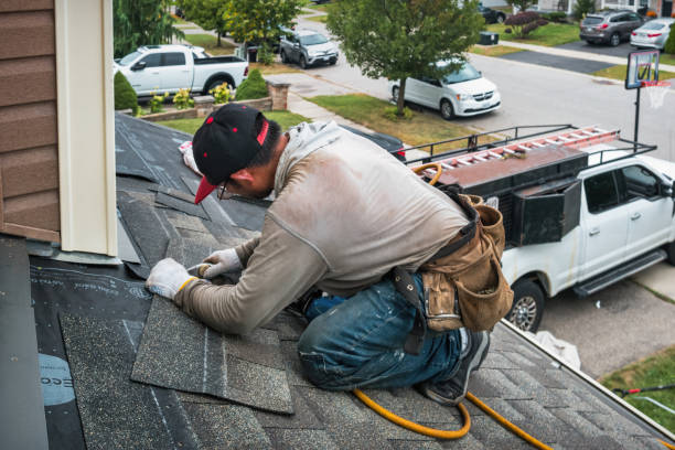 Professional Flat Roof Repair technician working in Palomar Mountain, CA